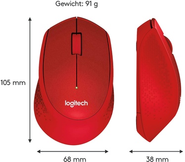 Logitech M330 Silent Plus Rood