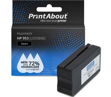 PrintAbout Huismerk HP 953 (L0S58AE) Inktcartridge Zwart