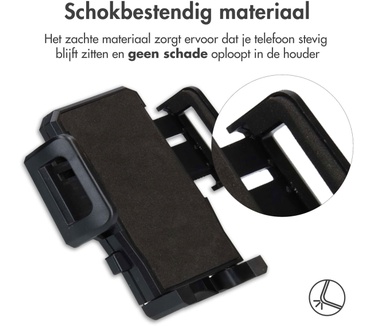Accezz Telefoonhouder fiets - Verstelbaar - Universeel - Zwart
