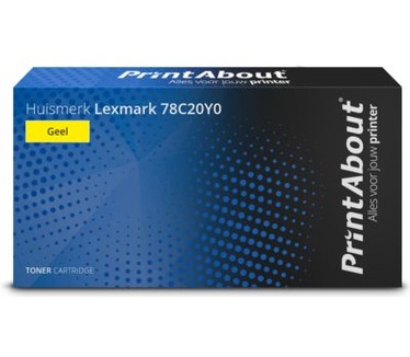 PrintAbout Huismerk Lexmark 78C20Y0 Toner Geel
