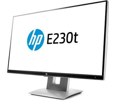 HP EliteDisplay E230t Zilver, Zwart
