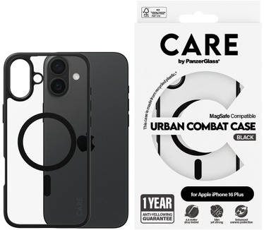 PanzerGlass CARE by PG UrbCom BLK MagS iPhone16 6.7 (Apple - iPhone 2024 6.7'') Transparant