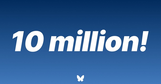 Aankondiging BlueSky naar aanleiding van 10 miljoen gebruikers - Bron: Bluesky
