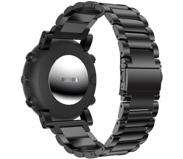 Just in Case Metalen armband voor Suunto Core Zwart