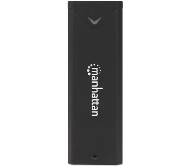 Manhattan M.2 NVMe SSD Enclosure, USB-C Female Connection, 10 Gbps (USB 3.2 Gen 2), UASP-compliant, Aluminum, Black, Box