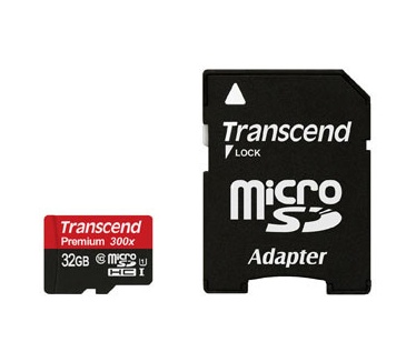 Transcend 32GB microSDHC Class 10 + SD adapter