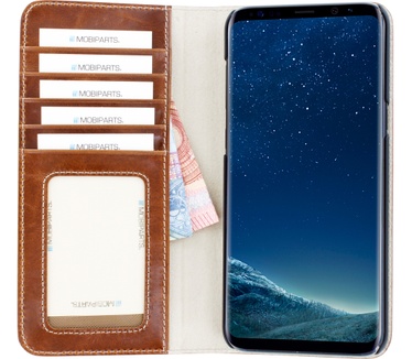 Mobiparts Excellent Wallet Case Samsung Galaxy S8 Plus Oaked Cognac