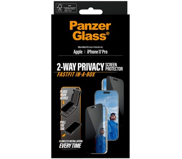 PanzerGlass PanzerGlass® Privacy Screen Protector iPhone 17 Pro | Ultra-Wide Fit w. FASTFIT IN-A-BOX