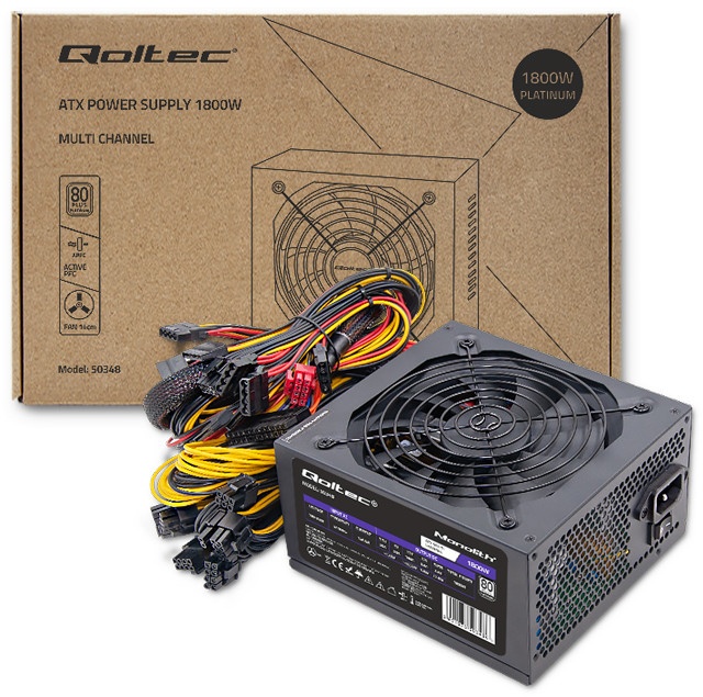 Qoltec ATX 1800W power supply 80 plus Platinum Kenmerken Tweakers