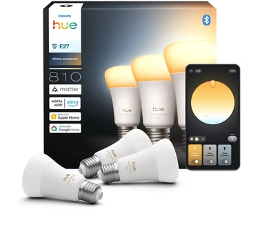 Philips Hue White Ambiance A60 - E27 slimme lamp - 810 lumen (3-pack)