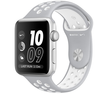 Apple Watch Series 2 Nike+ (Sportbandje, 42mm) Zilver (Wit)