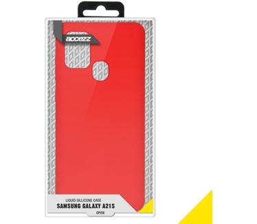 Accezz Liquid Siliconen (Galaxy A21s) Rood