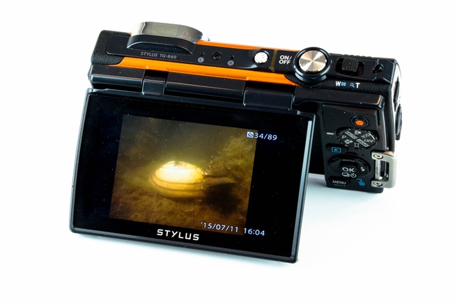Olympus TG-860 scherm
