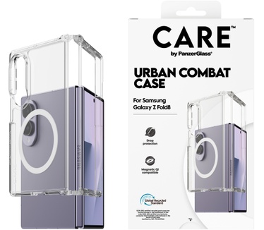 PanzerGlass CARE™ by PanzerGlass® Urban Combat Case Transparent w. White Qi Samsung Fold8