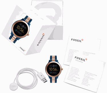 Fossil Q Venture FTW6002 Rosé Goud (Blauw, Rosé Goud)