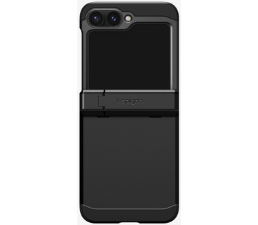 Spigen Tough Armor Hoesje voor de Samsung Galaxy Z Flip 6 - Back Cover met Kickstand Zwart Zwart