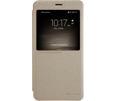 Nillkin New Sparkle S-View Book Case voor Huawei Mate 9 - Goud Goud
