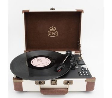 GPO Retro AMBASSADORCRE Bluetooth platenspeler met ingebouwde accu en speakers