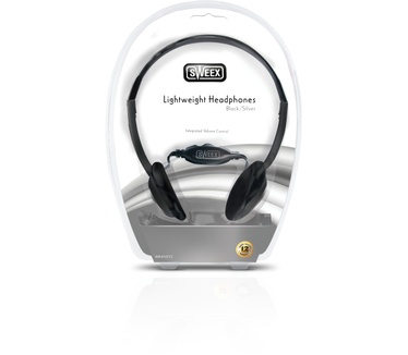 Sweex Lightweight Headphones (Zilver, Zwart)