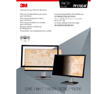 3M Omkaderde privacyfilter voor standaardscherm voor desktop 17"