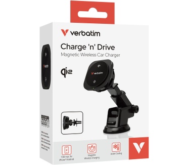 Verbatim Charge 'n' Drive Qi2 magnetische draadloze autolader