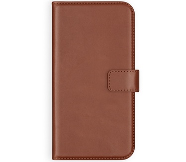 Selencia Echt Lederen Bookcase Samsung Galaxy S10 - Lichtbruin