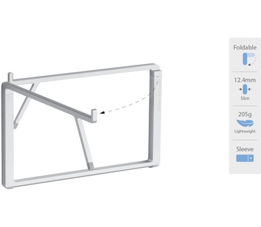 Rain Design mBar Pro Plus vouwbare MacBook Stand - Zilver