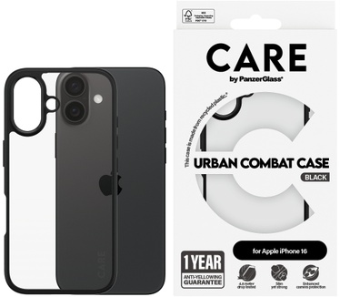 PanzerGlass CARE by PG Urban Combat iPhone16 6.1 (Apple - iPhone 2024 6.1'') Transparant