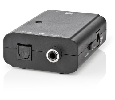 Nedis Audio-omvormer digitaal naar stereo | 1-wegs | Digitale RCA Female + Toslink Female | 2x RCA (stereo) Female