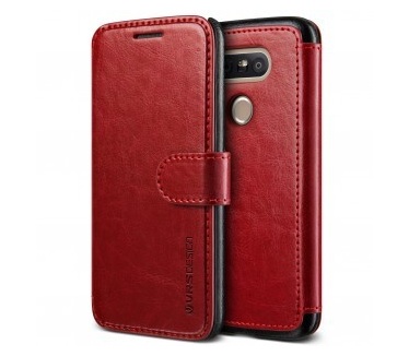 VRS DESIGN Layered Dandy LG G5 leather case - Wine/Black