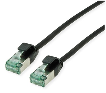 Roline U/FTP DataCentre patchkabel Cat.6A (Klasse EA), extra dun, zwart, 0.15 m