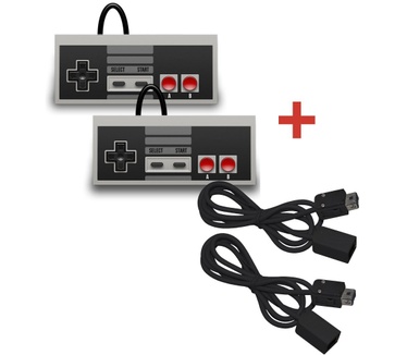 2 Controllers + 2 Verlengkabels voor de Nintendo Mini Classic NES - Ultimate Pack