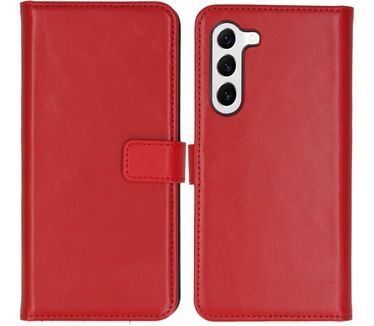 Selencia Echt Lederen Bookcase Samsung Galaxy S23 Plus - Rood