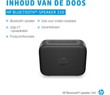 HP zwarte Bluetooth-speaker 350