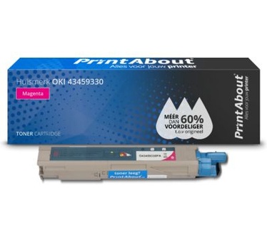 PrintAbout Huismerk OKI 43459330 Toner Magenta