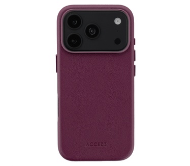 Accezz MagSafe Leather Backcover voor de Apple iPhone 18 Pro / 17 Pro - Heath Purple