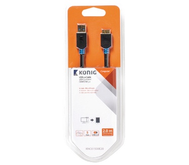 König USB 3.0 A male/USB 3.0 Micro B male, 2 m