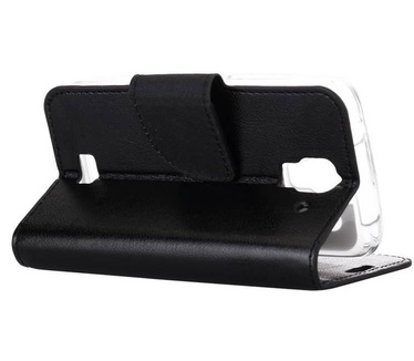 Luxe Lederen Bookcase hoesje voor de Huawei Y360 - Zwart (Huawei Y360) Zwart
