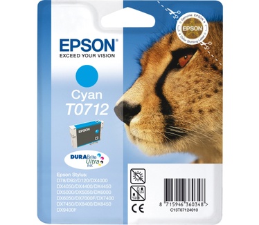 Epson Singlepack Cyan T0712 DURABrite Ultra Ink