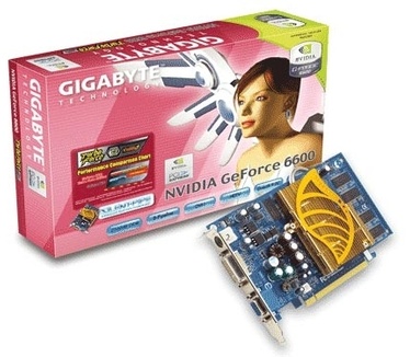 Gigabyte GeForce 6600 256MB DDR (PCI-e, DVI, Passief) GV-NX66256DP