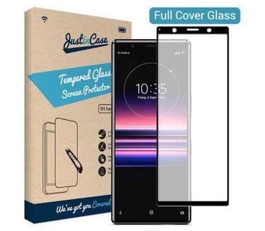 Just in Case Full Cover Tempered Glass Sony Xperia 5 Zwart