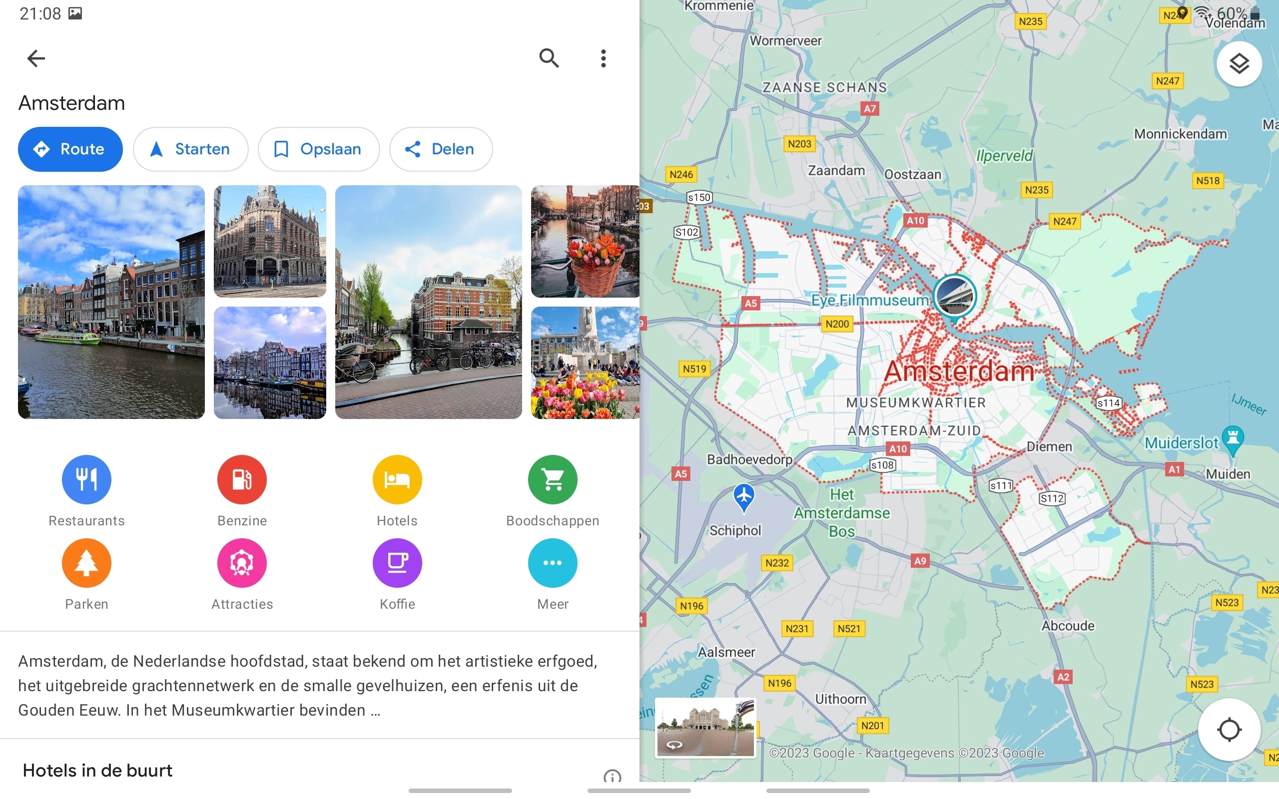 Google Maps plotseling in verticaal split screen - Android smartphones ...