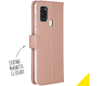 Accezz Wallet Softcase Booktype (Galaxy A21s) Rosé Goud