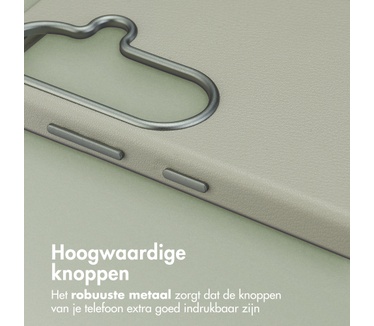 Accezz MagSafe Leather Backcover Samsung Galaxy S26 - Light Grey