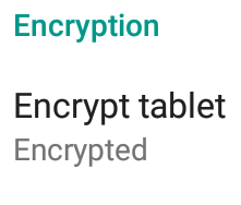 Android encryption