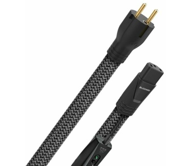 AudioQuest Blizzard powercord (200cm) Zilver, Zwart