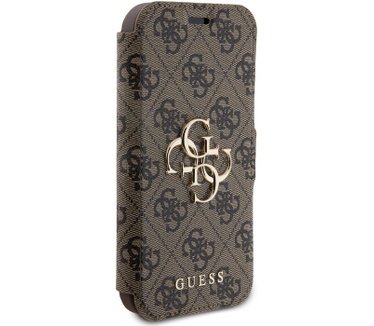 Guess 4G Metal Logo Book Case - iPhone 15 Pro Max (6.7") - Bruin Bruin