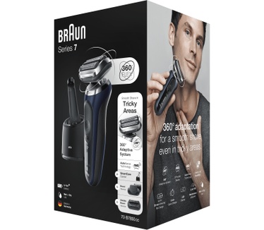 Braun Series 7 70-B7850cc Elektrisch Scheerapparaat SmartCare Center, EasyClick-opzetstukken, Blauw