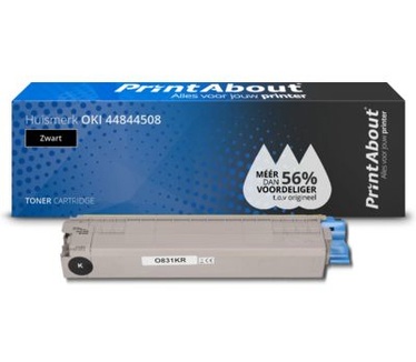 PrintAbout Huismerk OKI 44844508 Toner Zwart