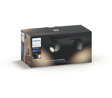 Philips Hue Buckram Spotlamp Zwart (2-spot)